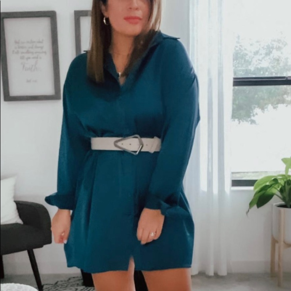 Satin T-shirt dress